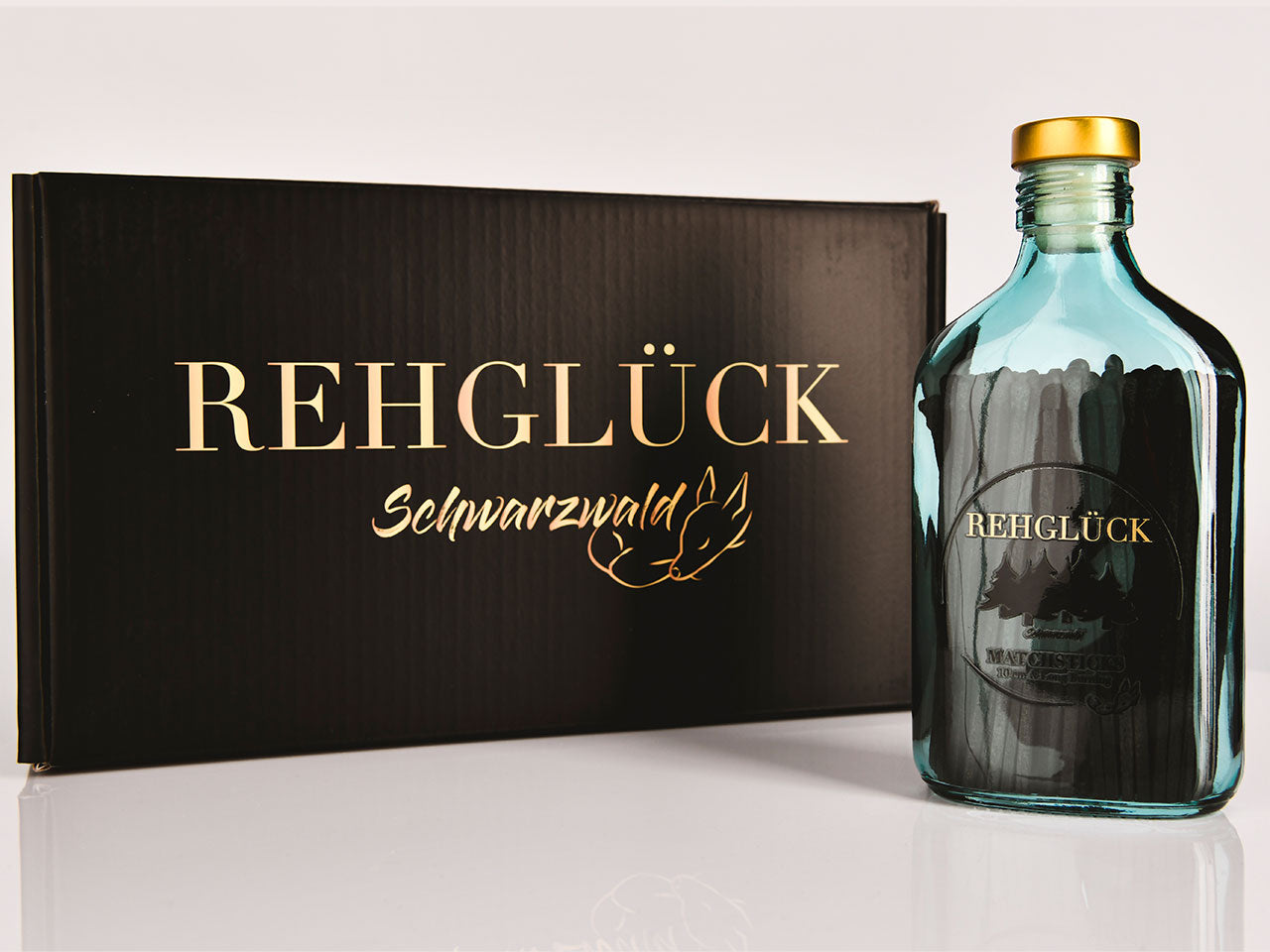 Edle petrolfarbene Herrenflasche