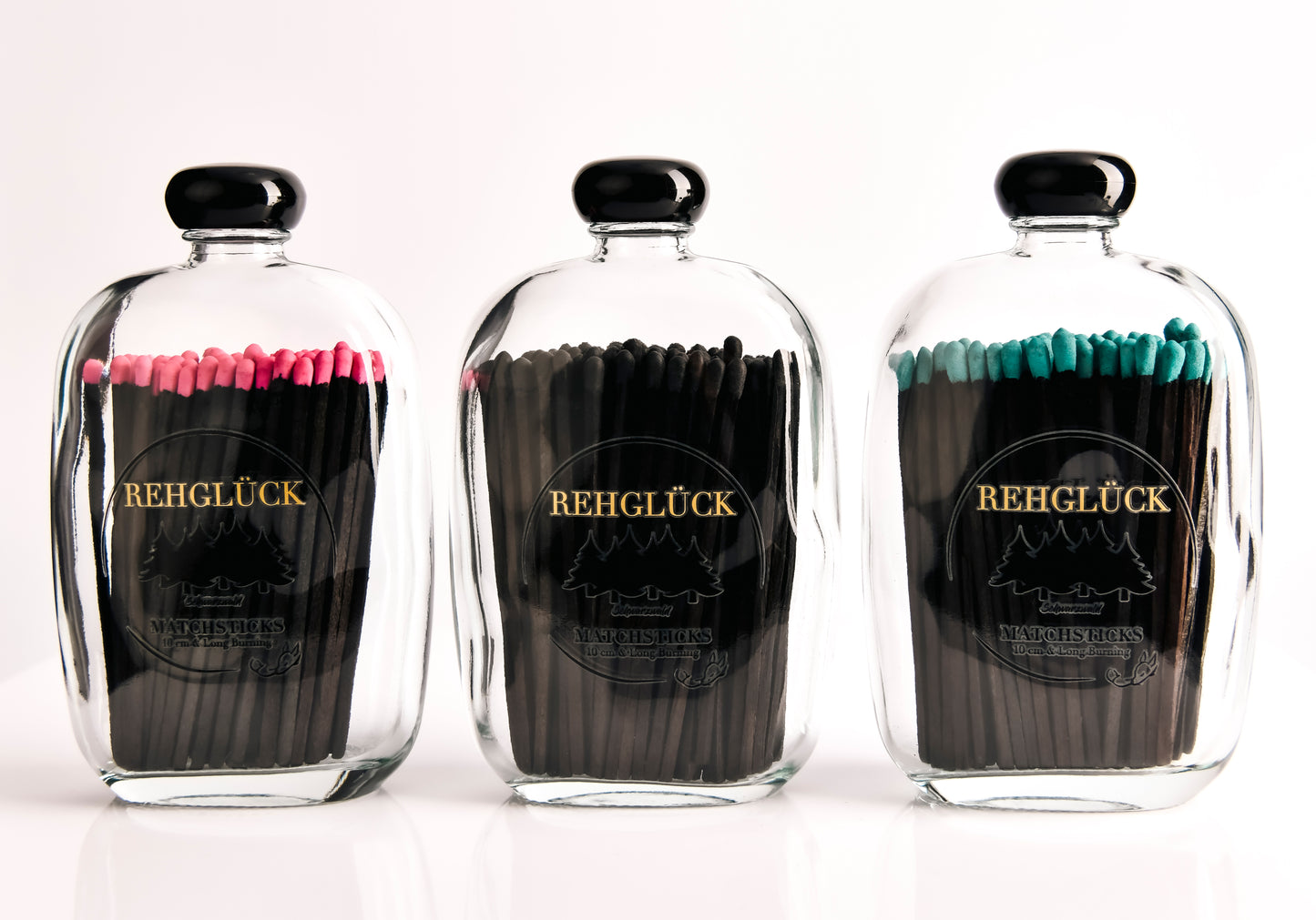 Taschenflasche mit schwarzem Drehverschluss