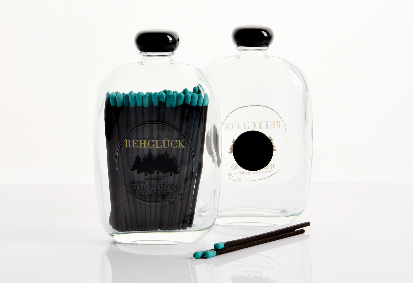 Taschenflasche mit schwarzem Drehverschluss