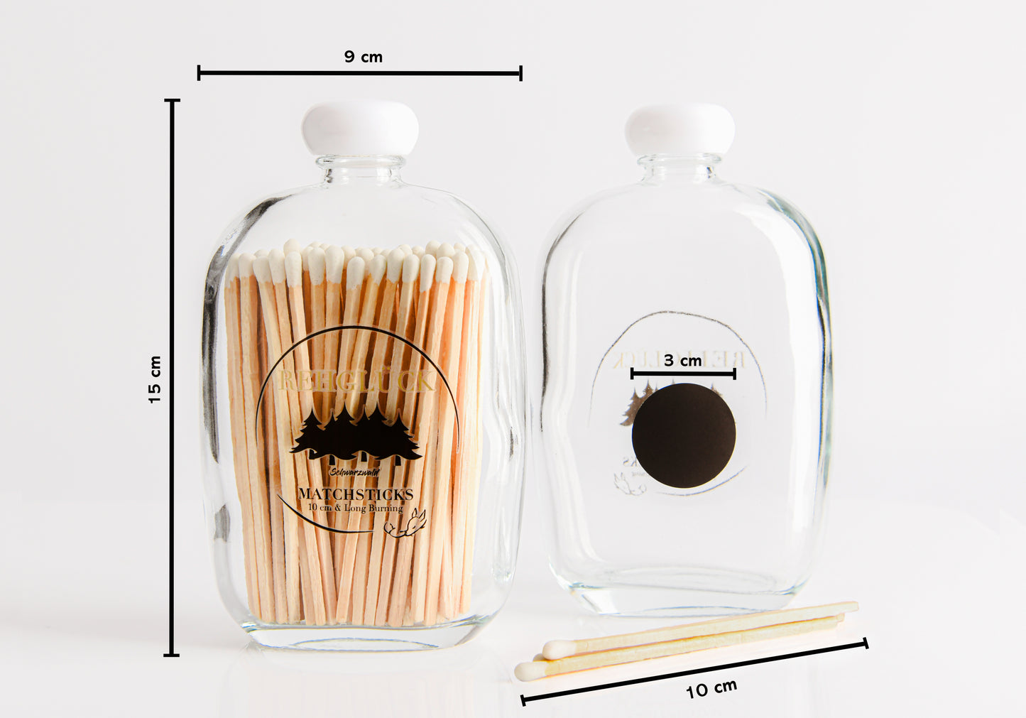 Taschenflasche mit weißem Drehverschluss