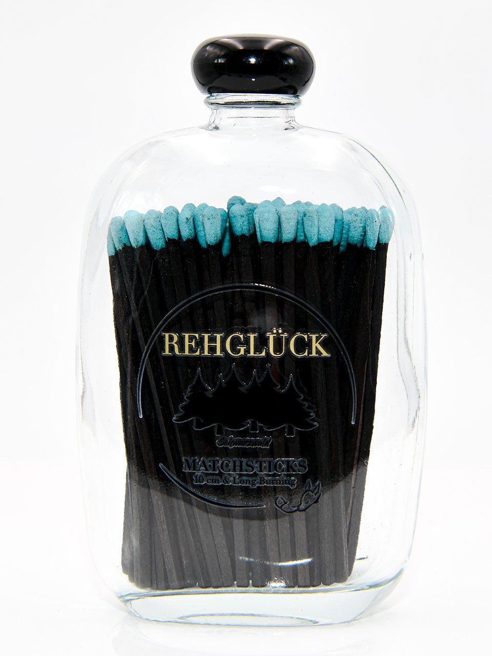 Taschenflasche mit schwarzem Drehverschluss