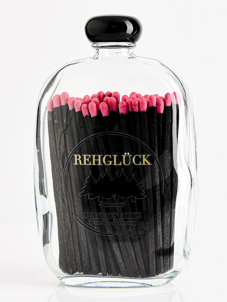 Taschenflasche mit schwarzem Drehverschluss