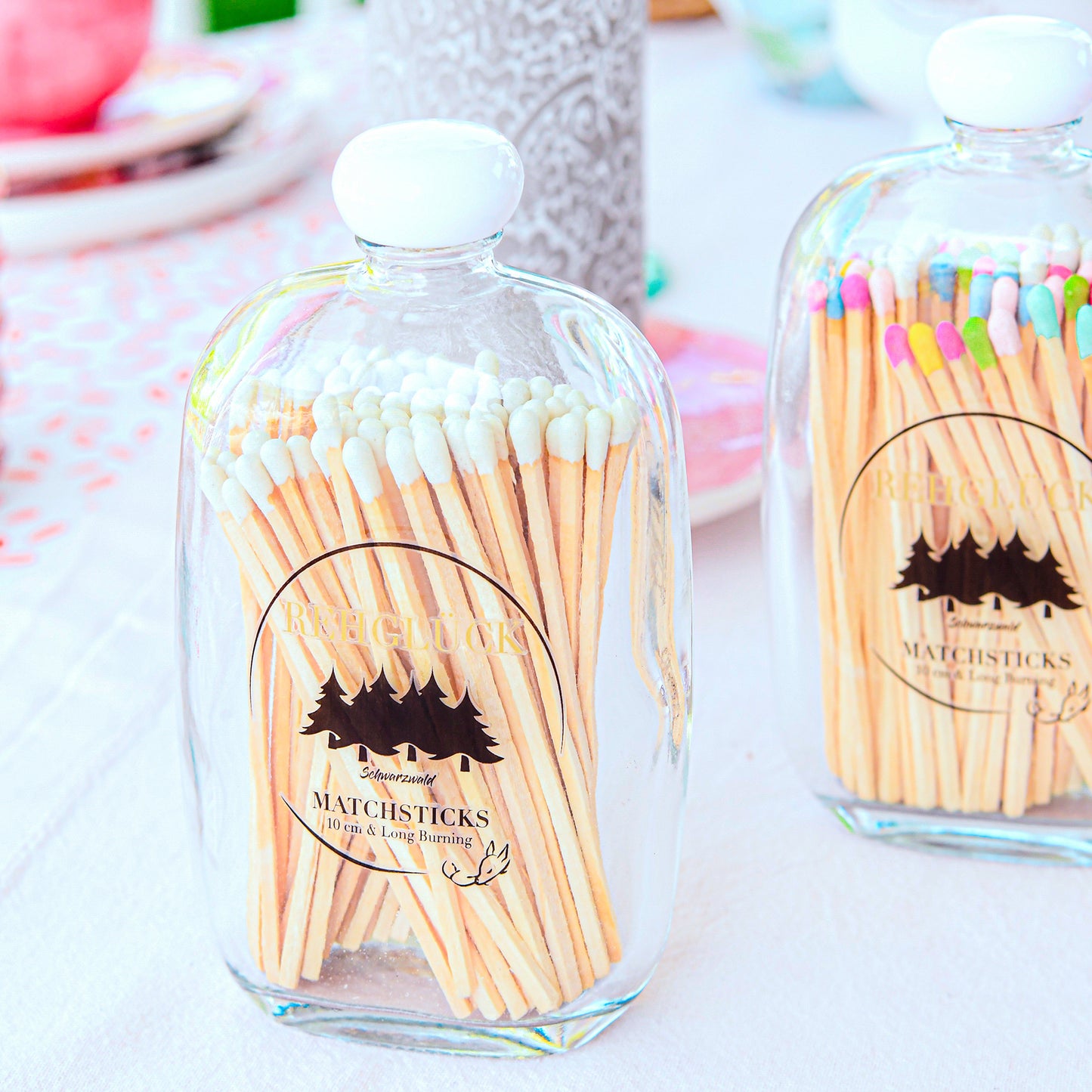 Taschenflasche mit weißem Drehverschluss