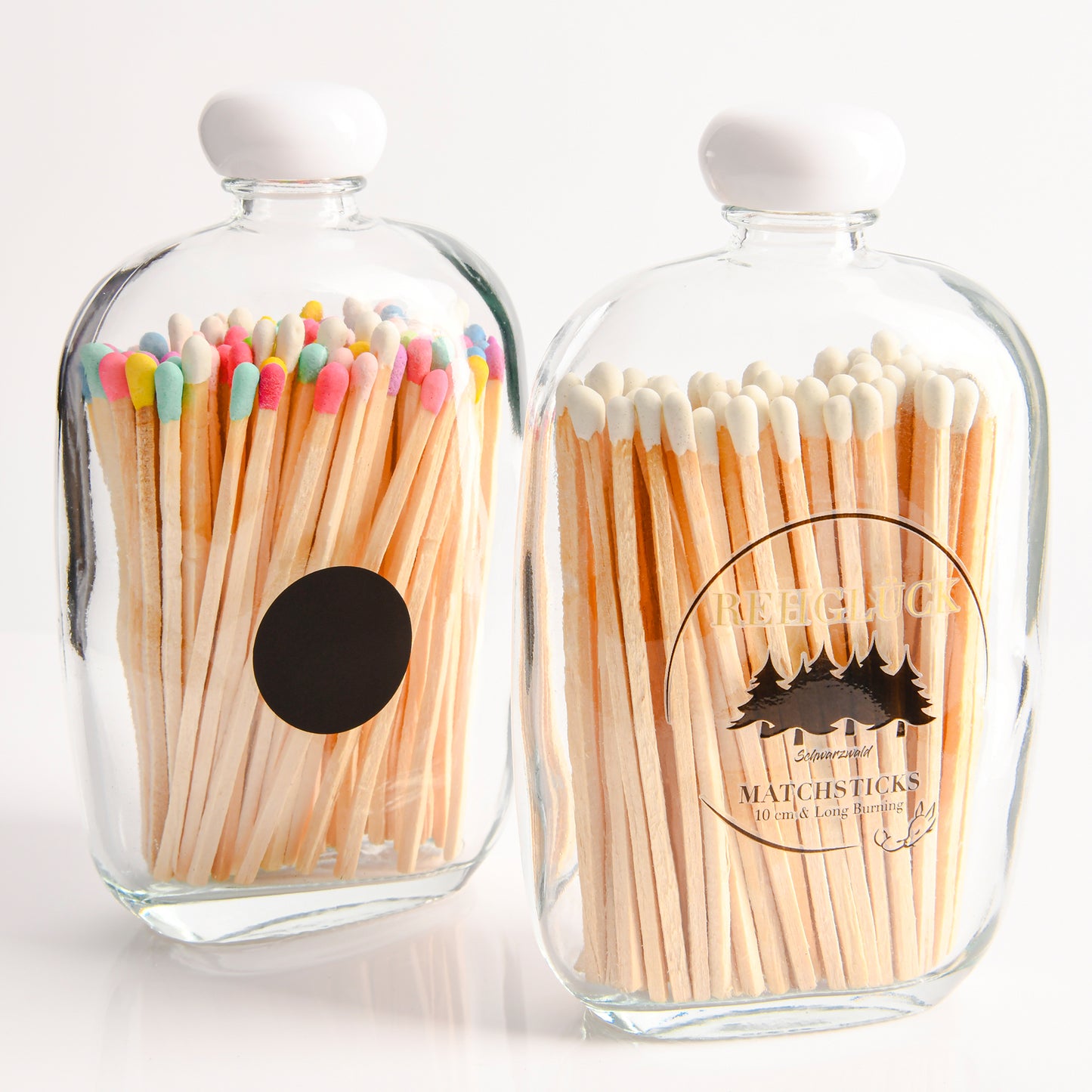 Taschenflasche mit weißem Drehverschluss
