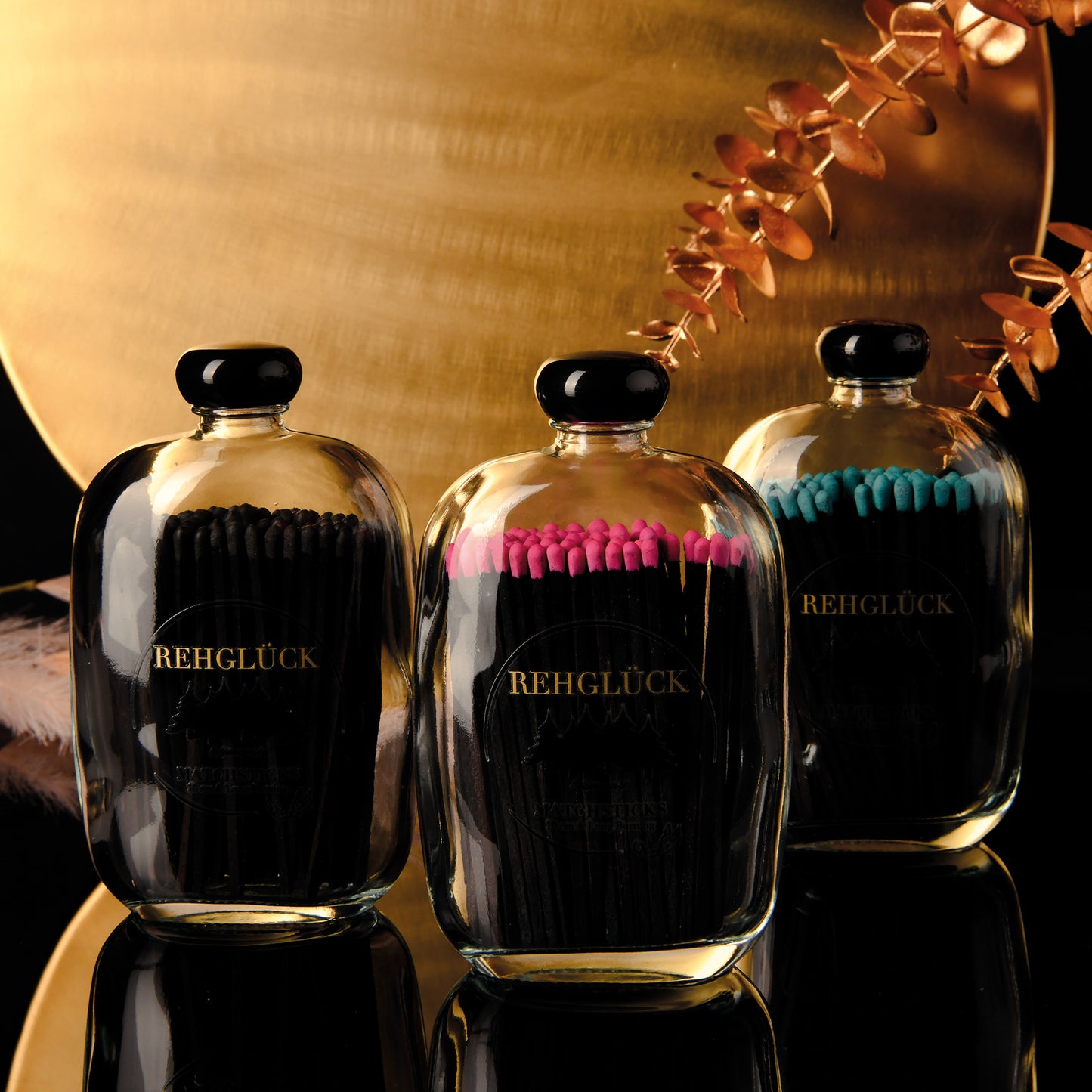 Taschenflasche mit schwarzem Drehverschluss