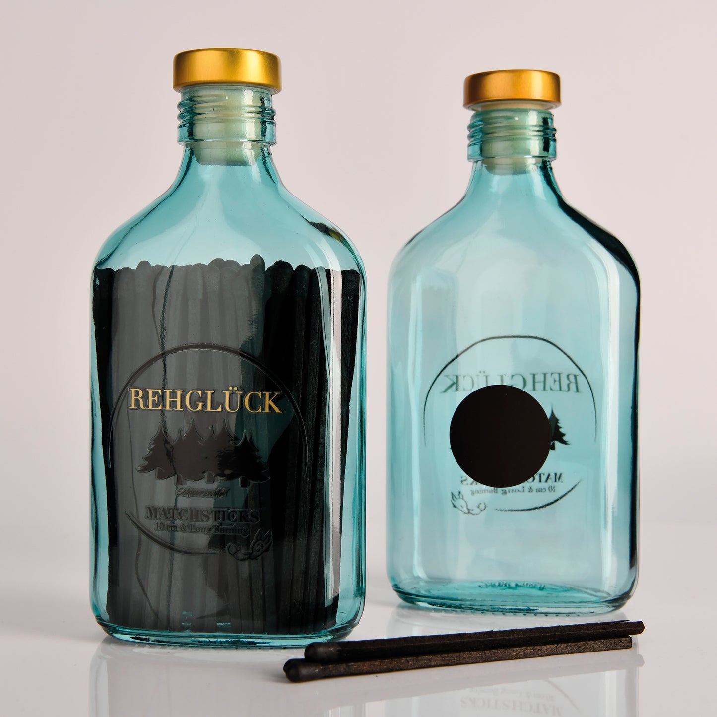 Edle petrolfarbene Herrenflasche