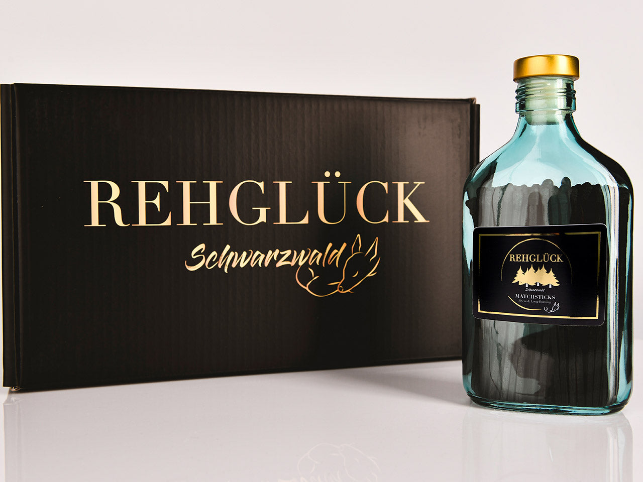 Edle, petrolfarbene Taschenflasche