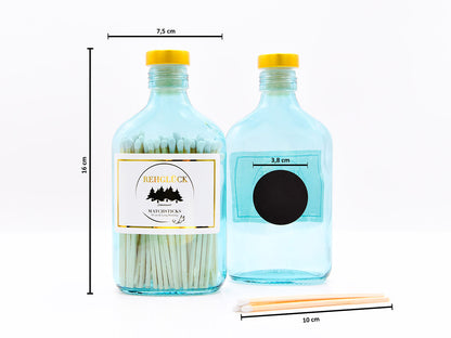 Edle, petrolfarbene Taschenflasche