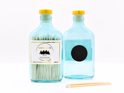 Edle, petrolfarbene Taschenflasche