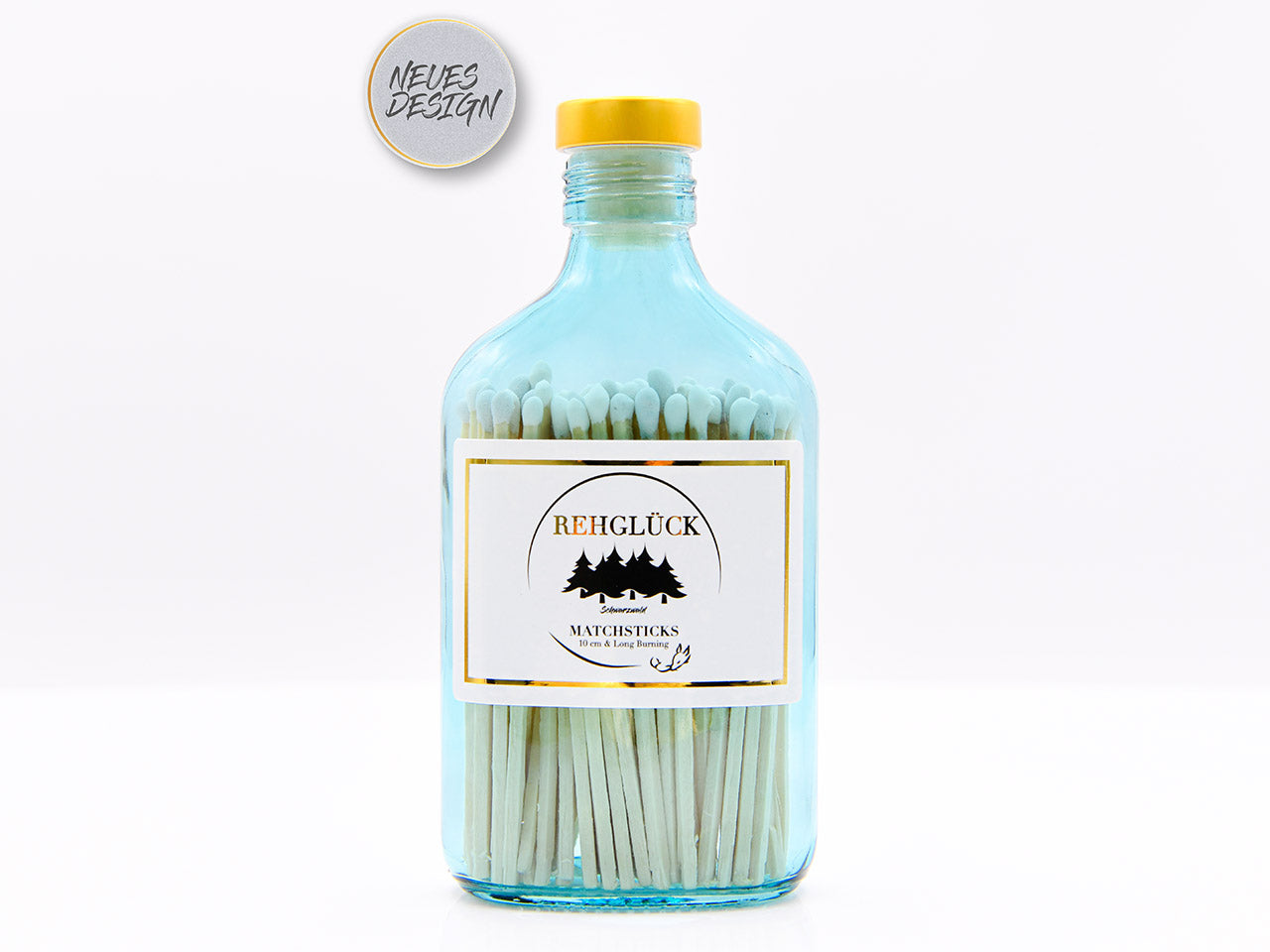 Edle, petrolfarbene Taschenflasche