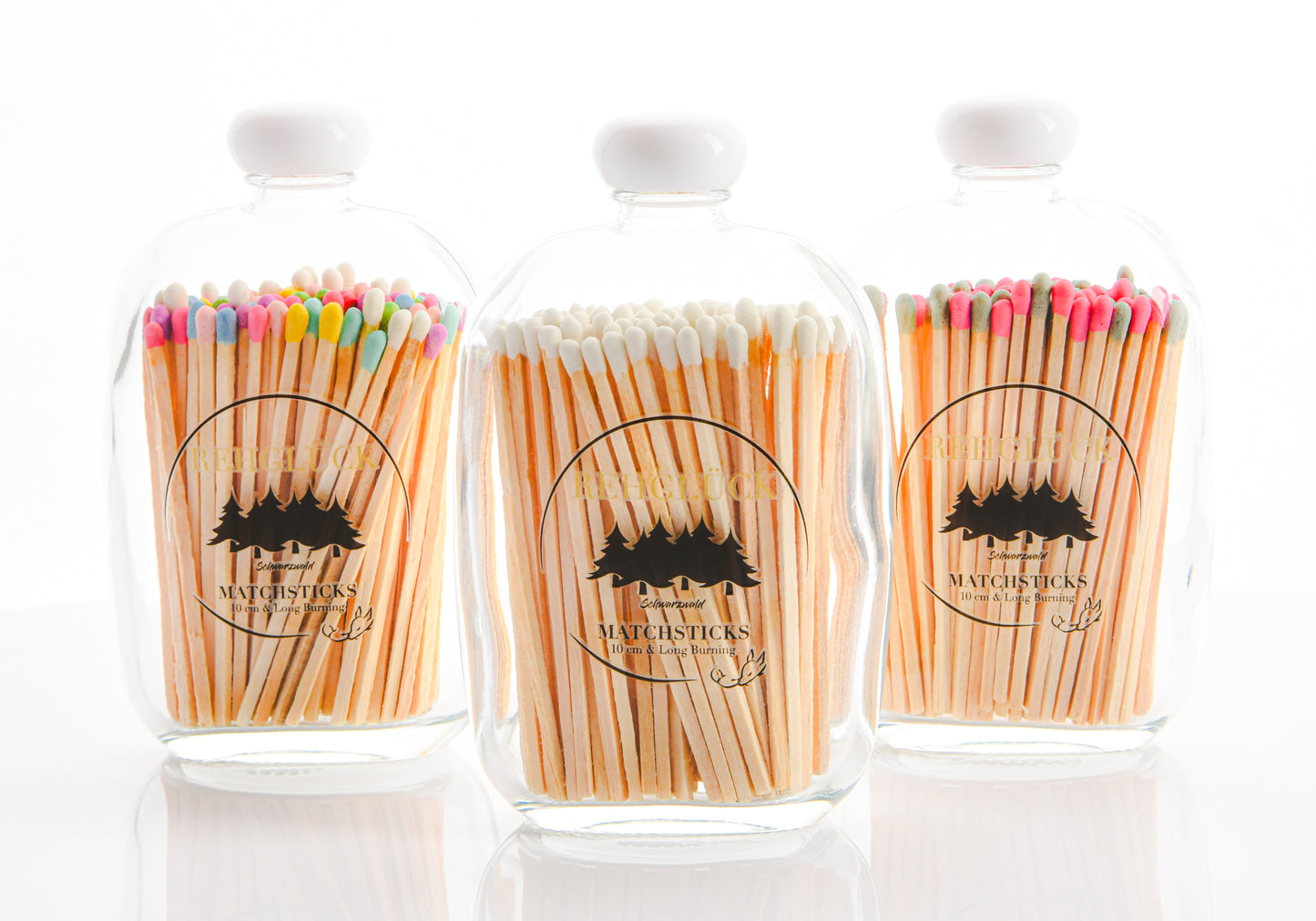 Taschenflasche mit ca. 80 Stück Streichhölzern