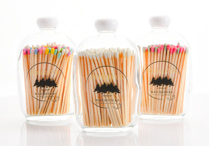 Taschenflasche mit ca. 80 Stück Streichhölzern