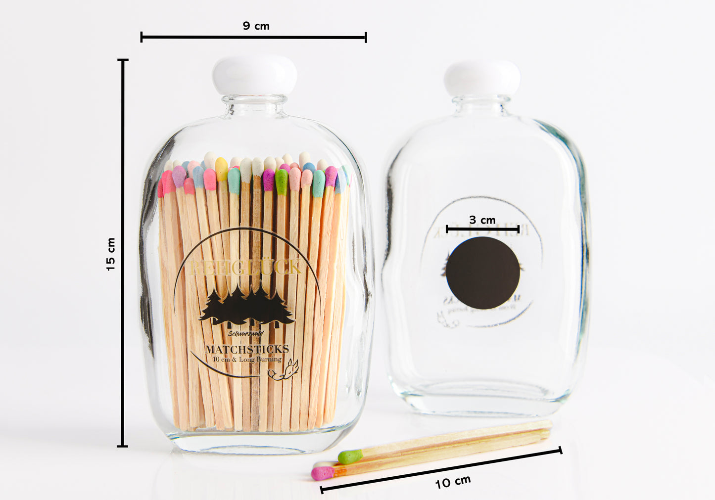 Taschenflasche mit weißem Drehverschluss