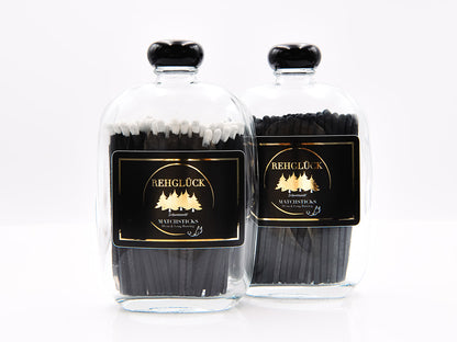 Taschenflasche mit schwarzem Drehverschluss