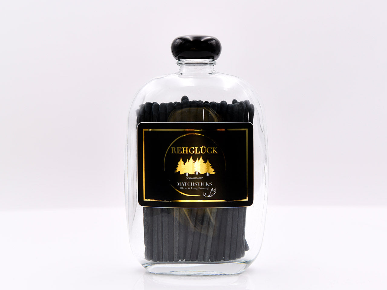 Taschenflasche mit schwarzem Drehverschluss