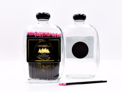 Taschenflasche mit schwarzem Drehverschluss