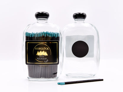 Taschenflasche mit schwarzem Drehverschluss