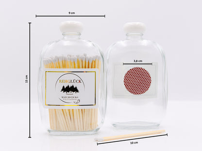 Taschenflasche mit weißem Drehverschluss