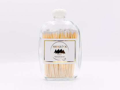 Taschenflasche mit weißem Drehverschluss