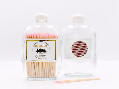 Taschenflasche mit weißem Drehverschluss