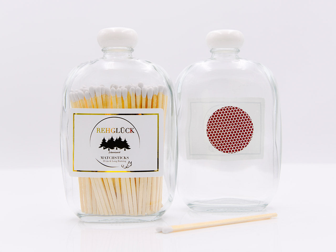 Taschenflasche mit weißem Drehverschluss