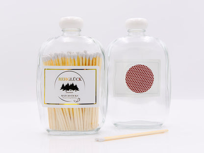 Taschenflasche mit weißem Drehverschluss