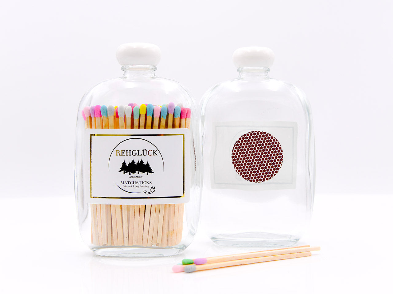 Taschenflasche mit weißem Drehverschluss