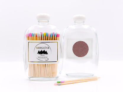 Taschenflasche mit weißem Drehverschluss